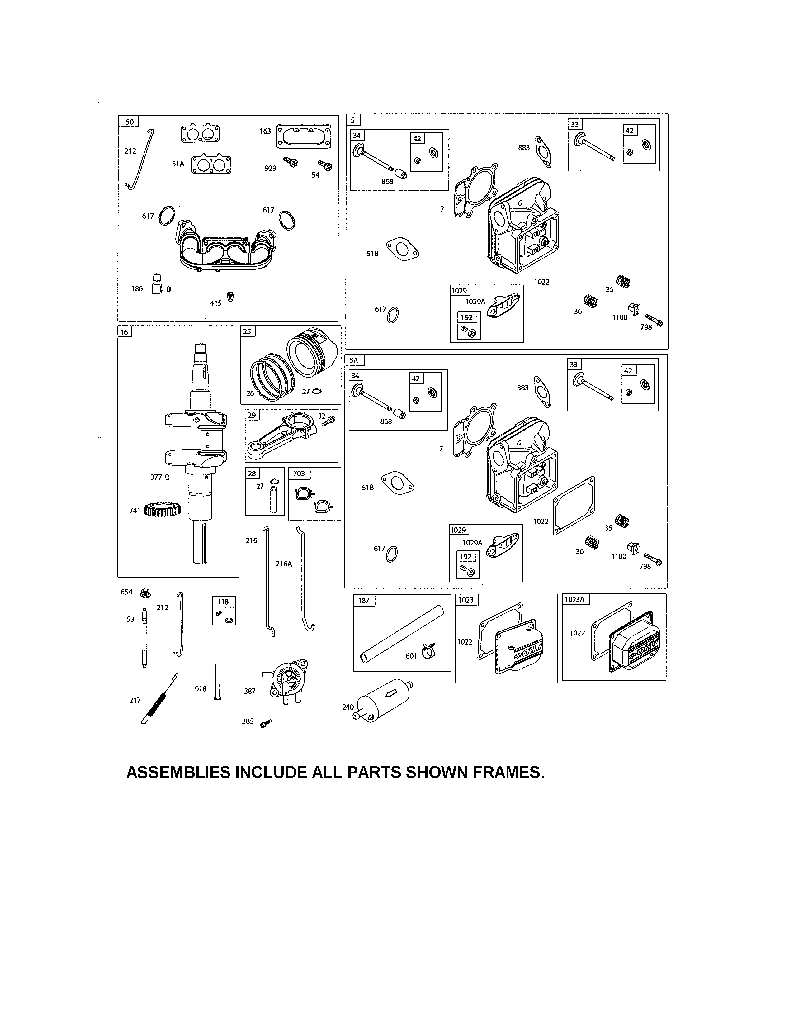 Head-cylinder/crankshaft