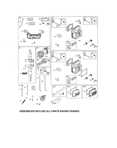 Head-cylinder/crankshaft