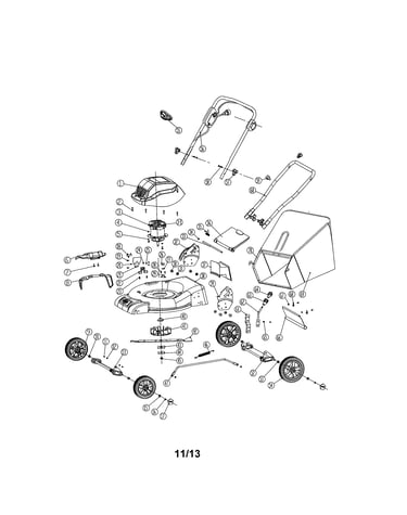 Deck/engine/wheels