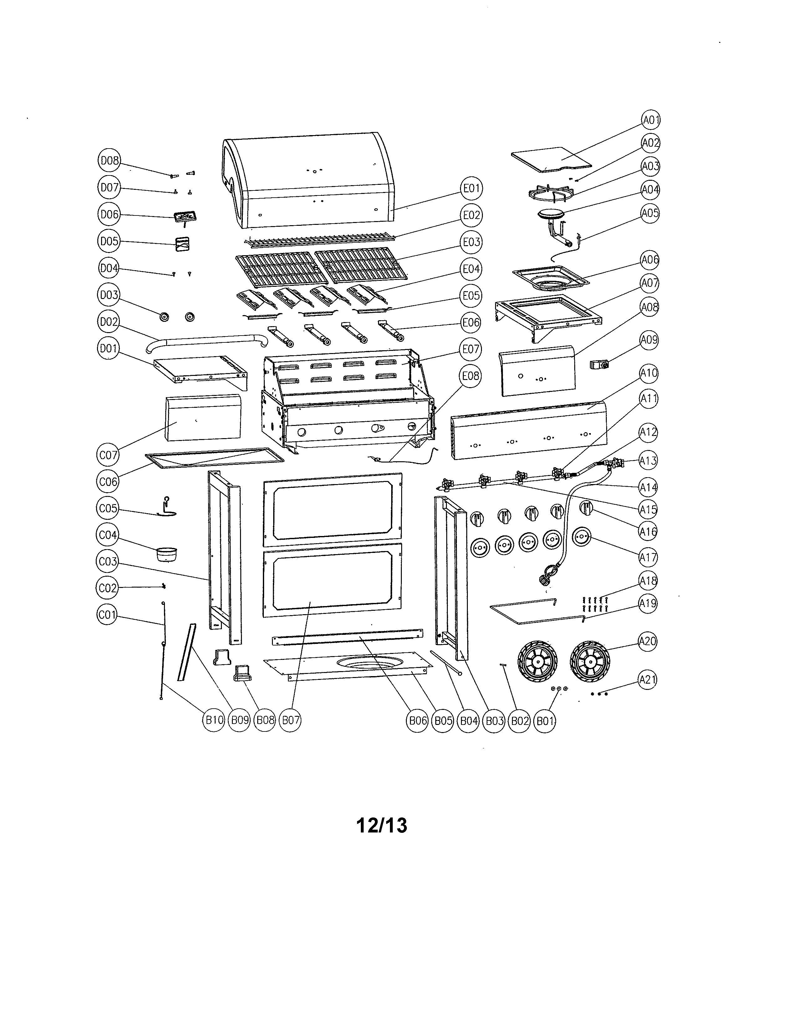 Kenmore gas shop grill parts