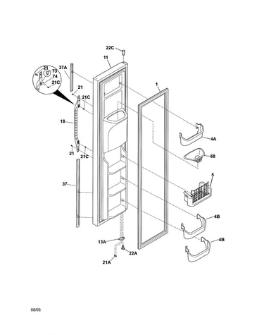 Freezer door