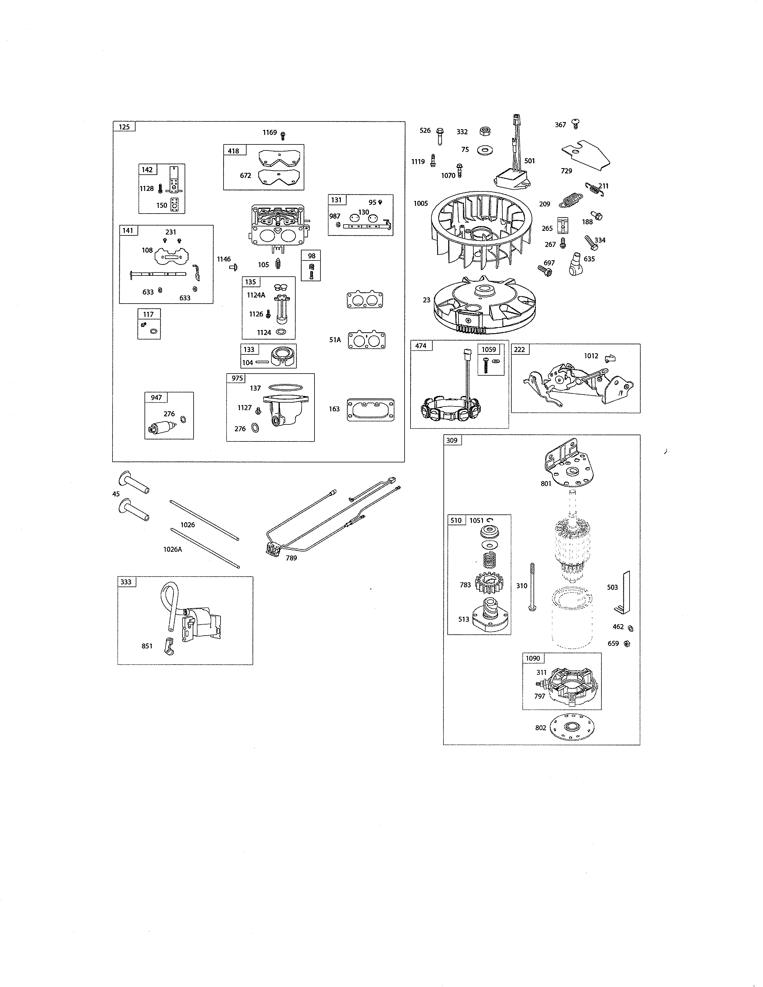 Carburetor/motor-starter