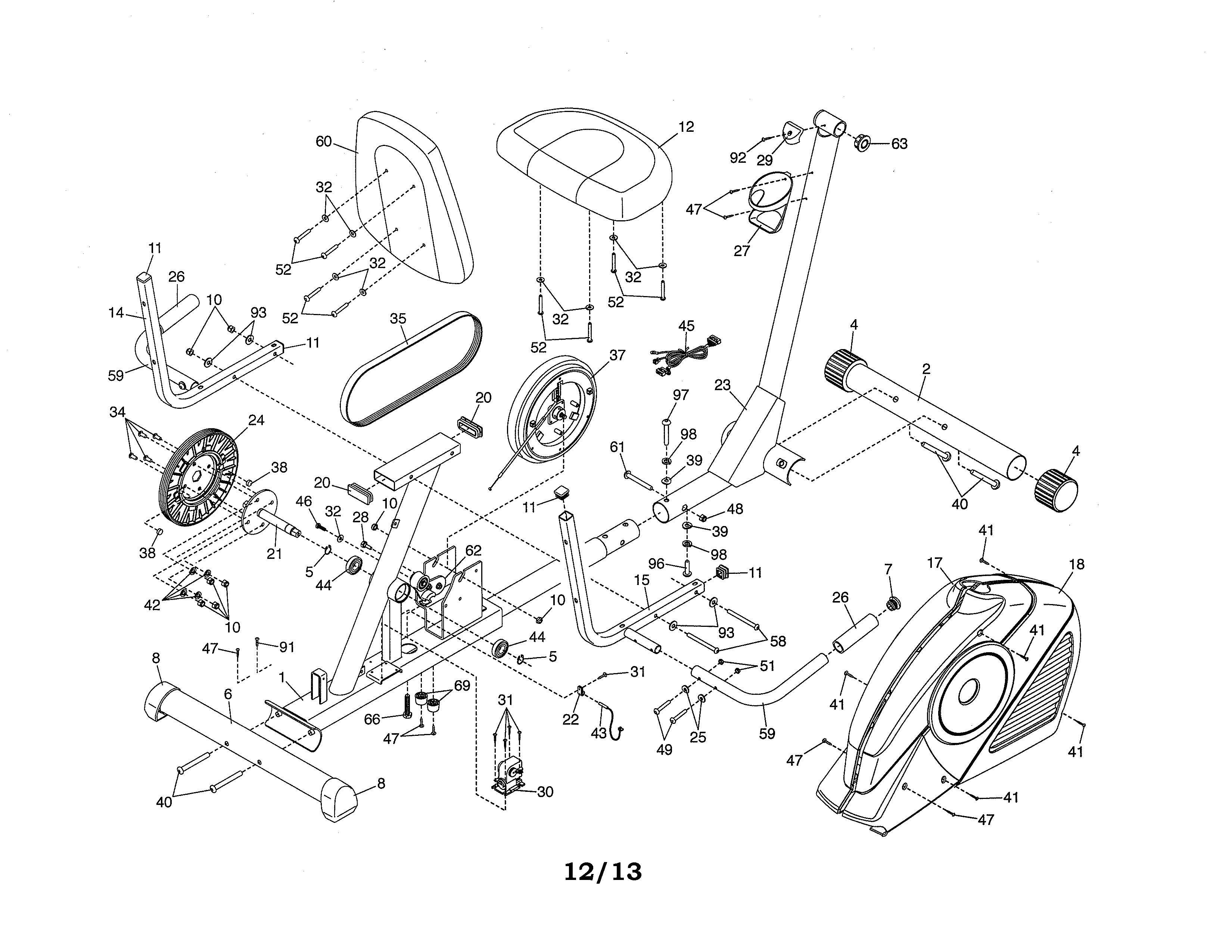 SEAT/FRAME/SHIELDS