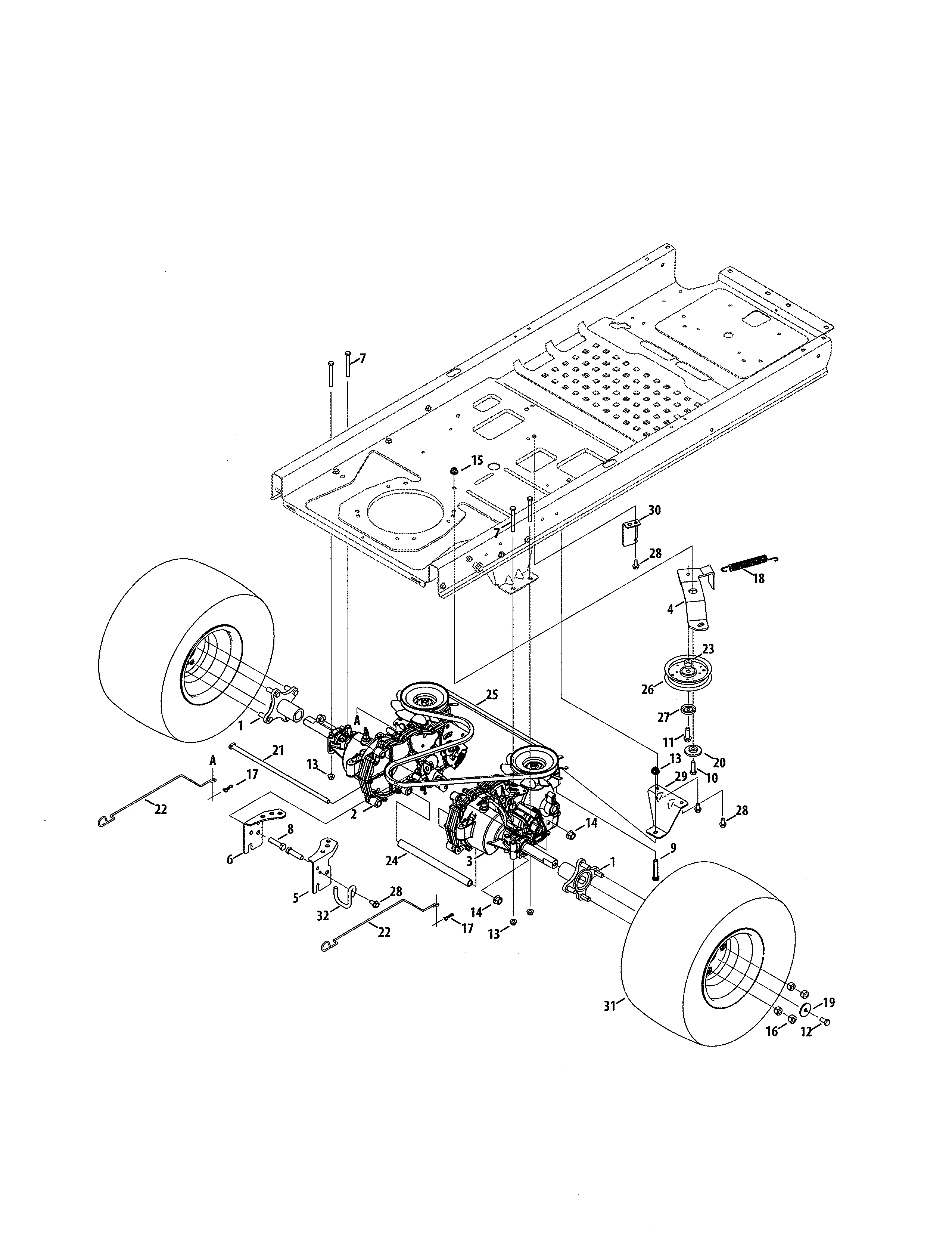 Transmission/wheels