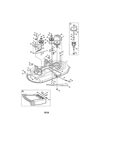Deck/spindle/chute