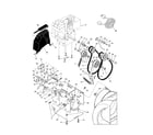 Poulan 961970004 chassis/engine/pulleys diagram