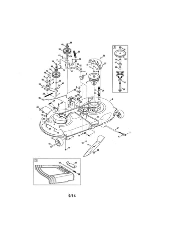 Deck/spindle/chute