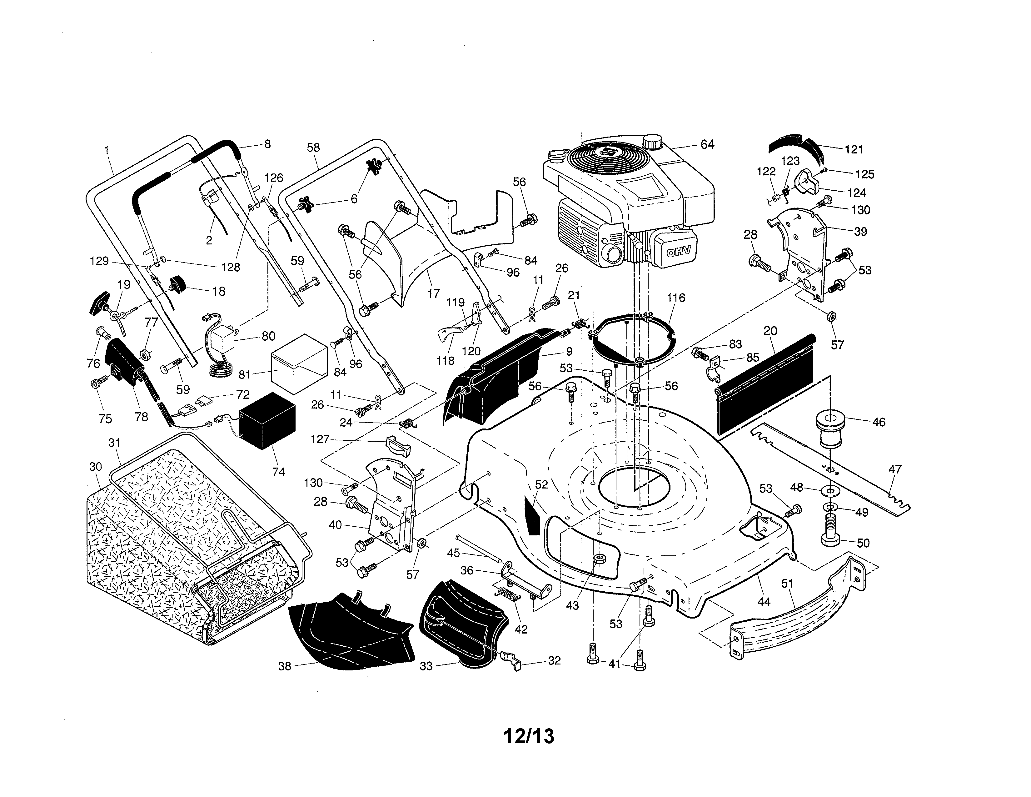Engine/housing/handle