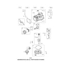 Briggs & Stratton 110P05-0002-F1 cylinder/crankshaft/sump diagram