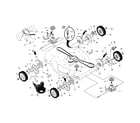 Husqvarna 917384590 drive control/gear case/wheels diagram