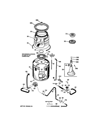 Tub/basket/agitator