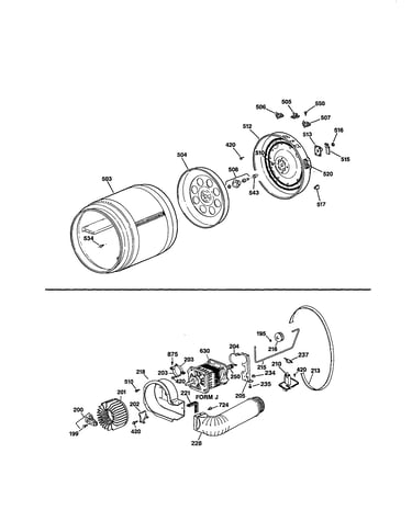 Drum/blower/drive