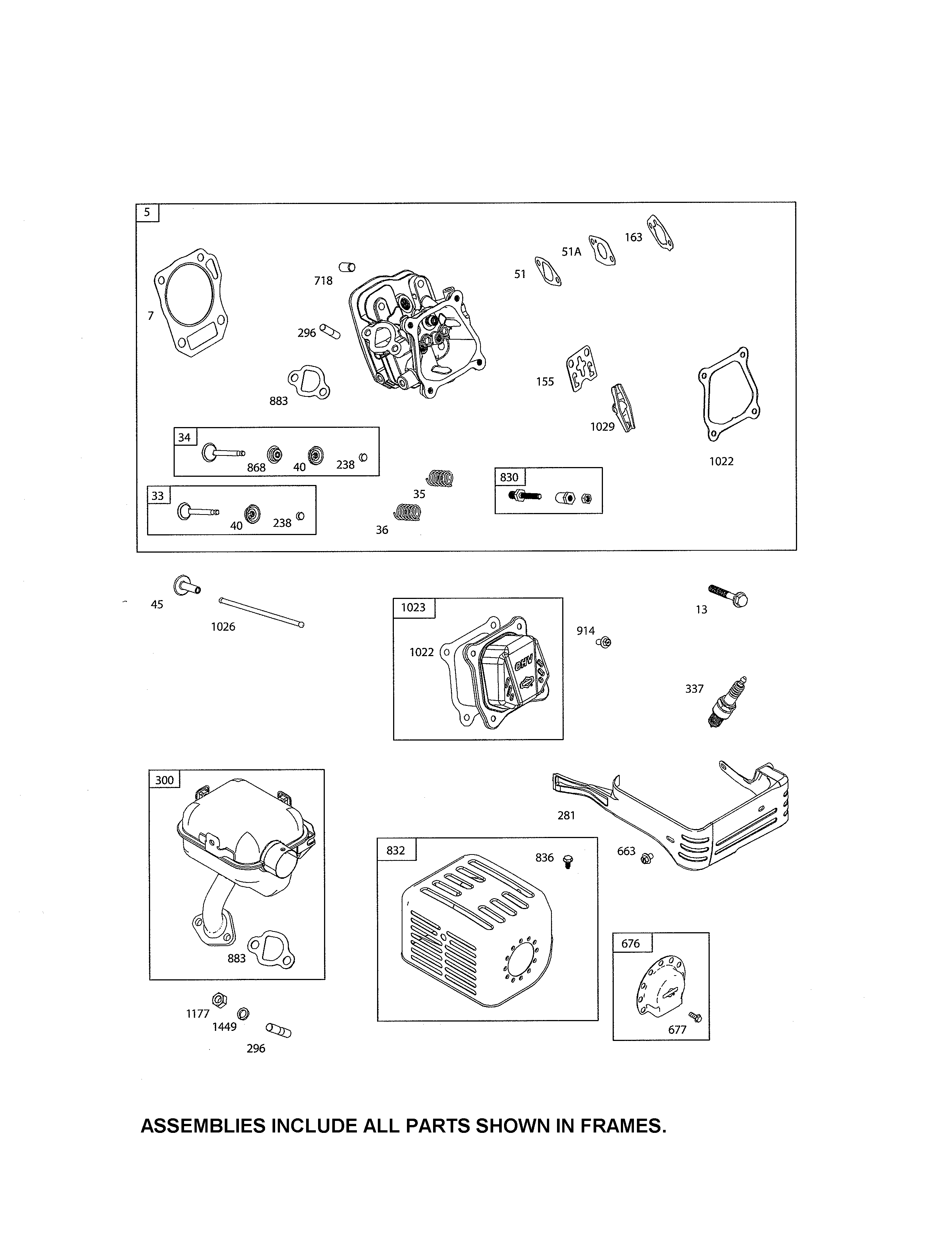 Head-cylinder/muffler