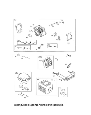 Head-cylinder/muffler