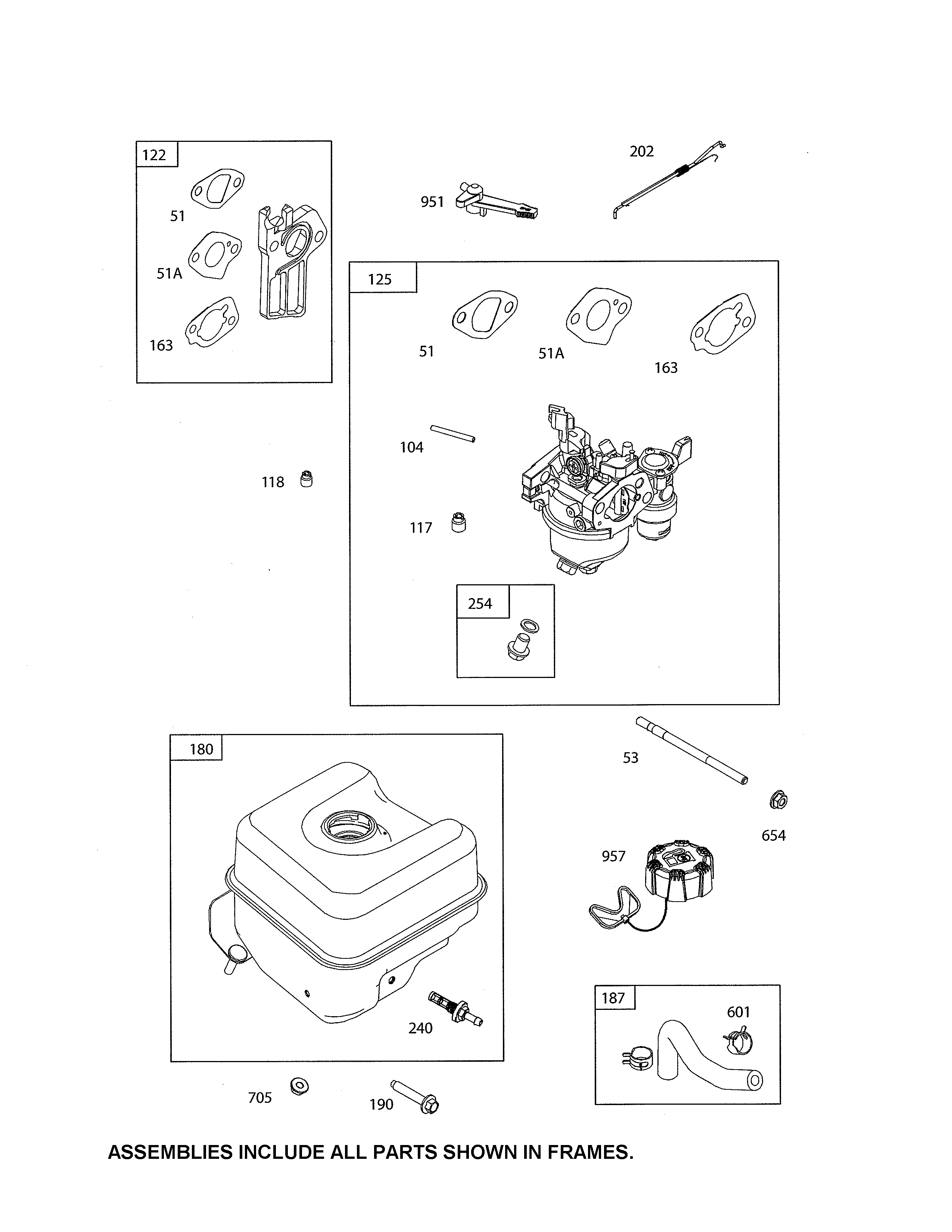 Carburetor/fuel tank