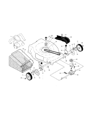 Drive control/gear case/wheels