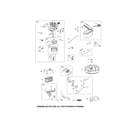 Briggs & Stratton 110P02-0003-F4 carburetor/fuel tank/flywheel diagram