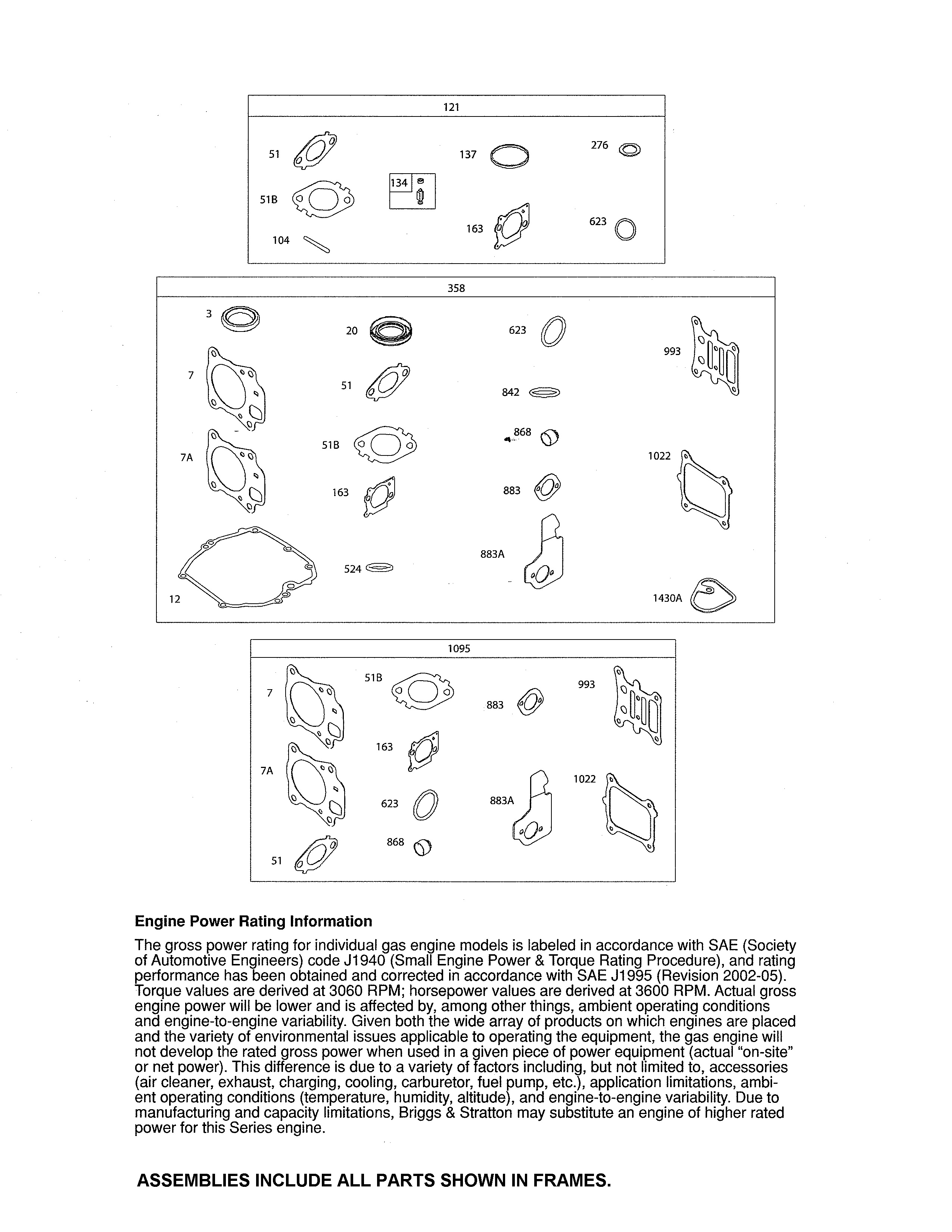 Gasket sets