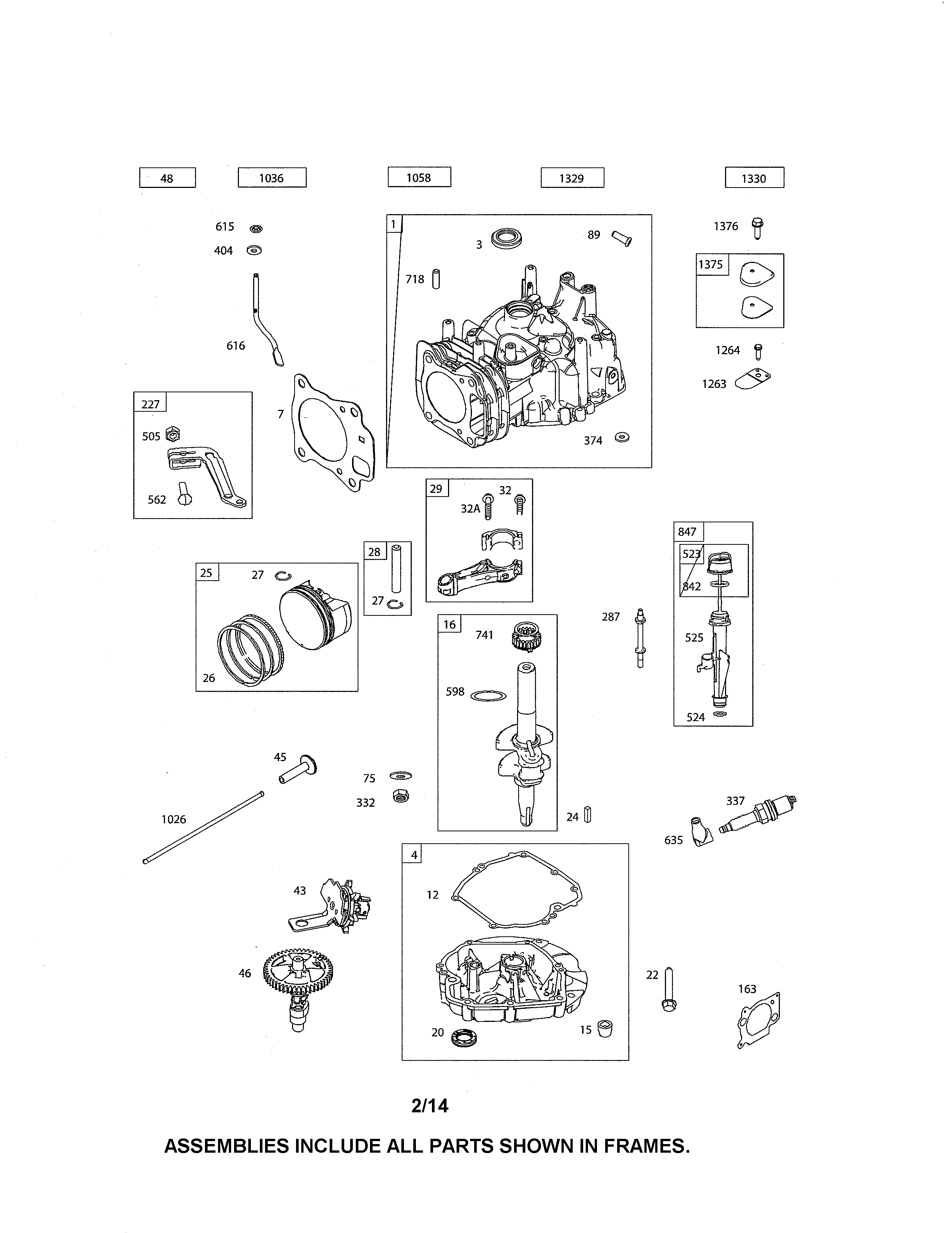 Cylinder/crankshaft/crankcase