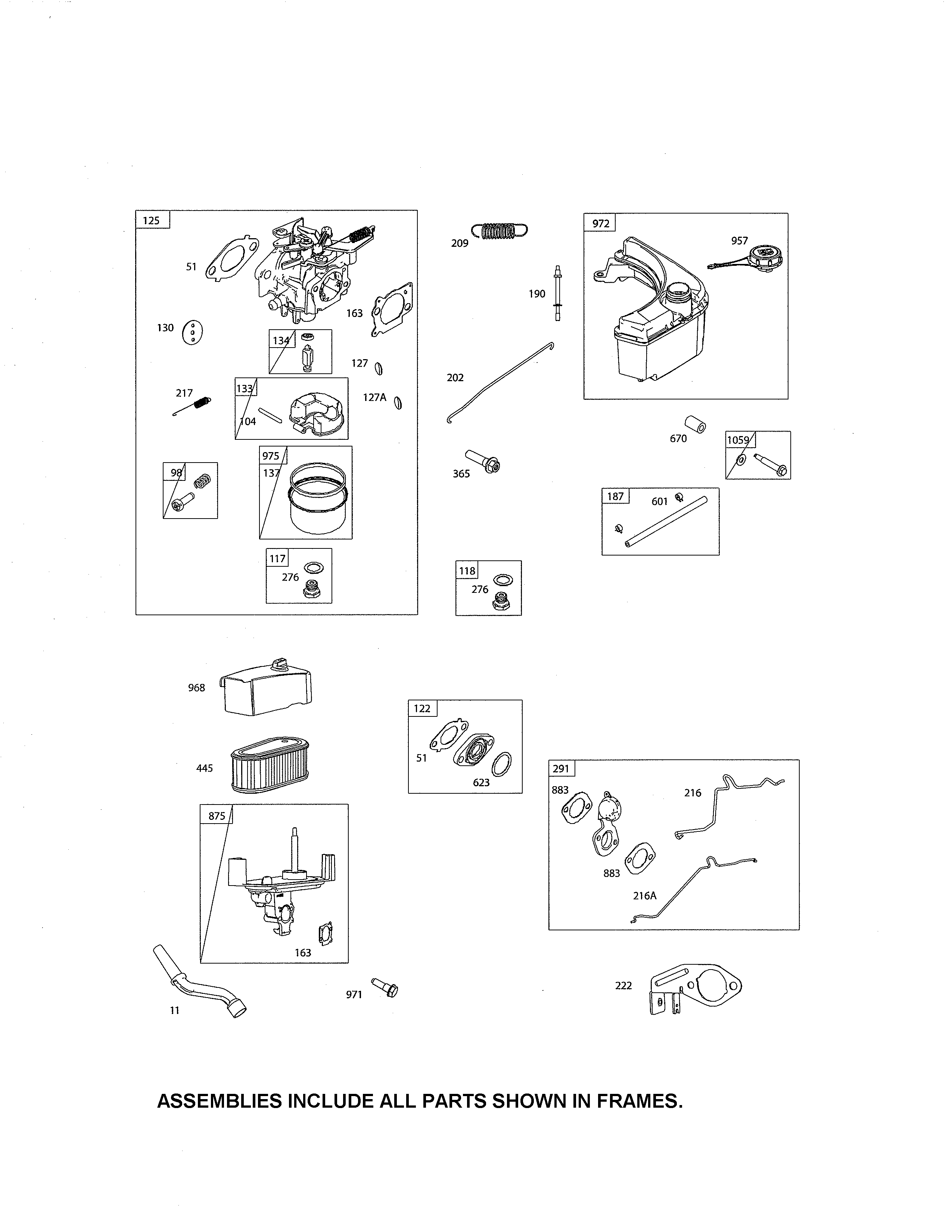 Carburetor/fuel tank