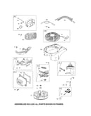Muffler/flywheel/starter motor