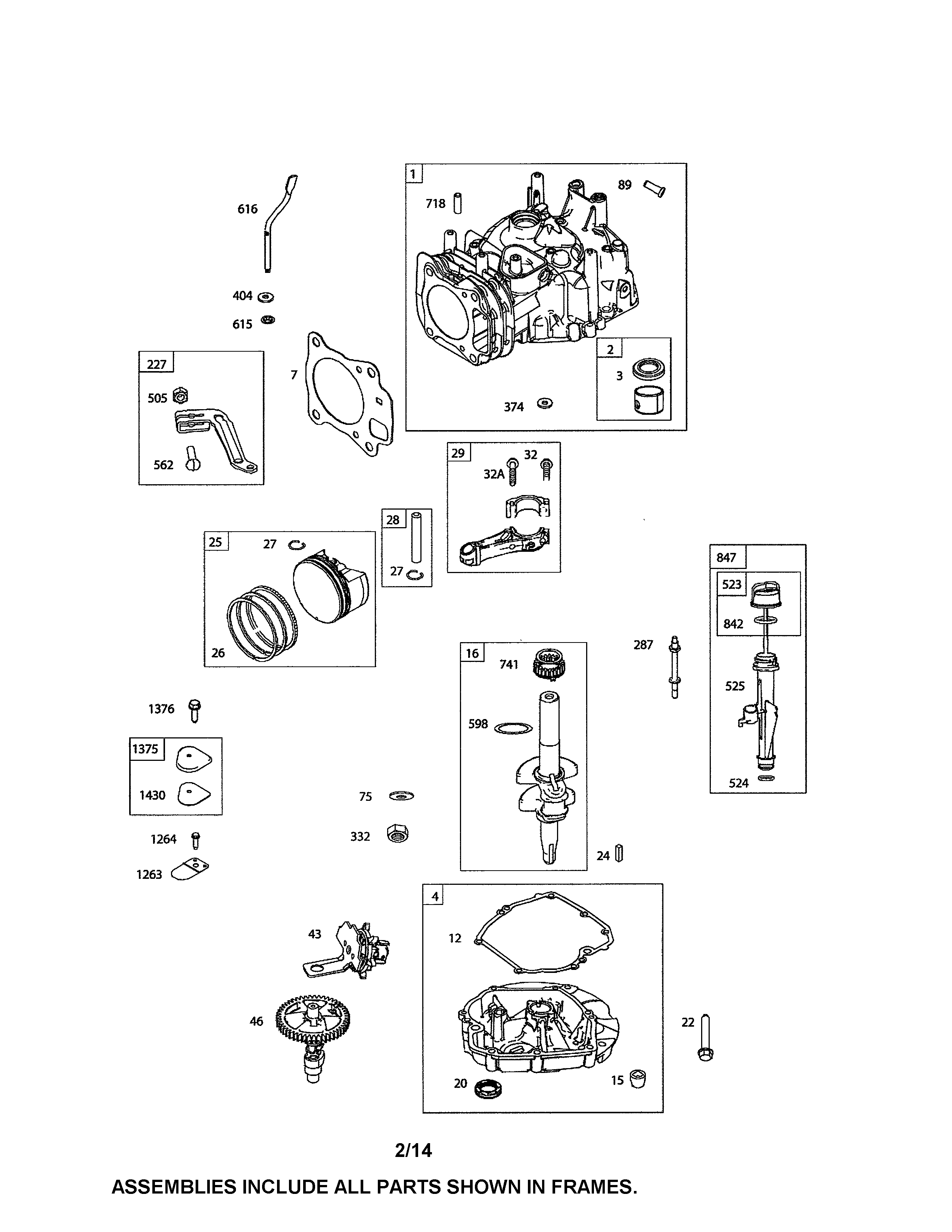Cylinder/crankshaft/crankcase