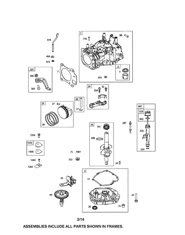 Cylinder/crankshaft/crankcase
