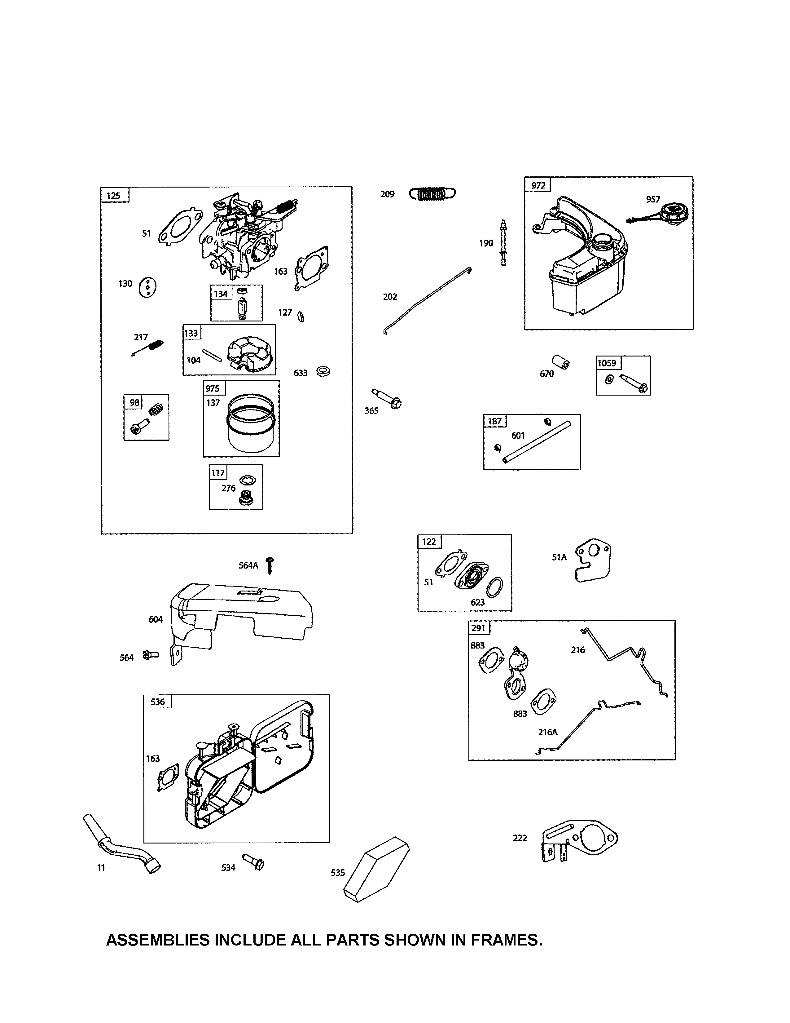 Carburetor/fuel tank