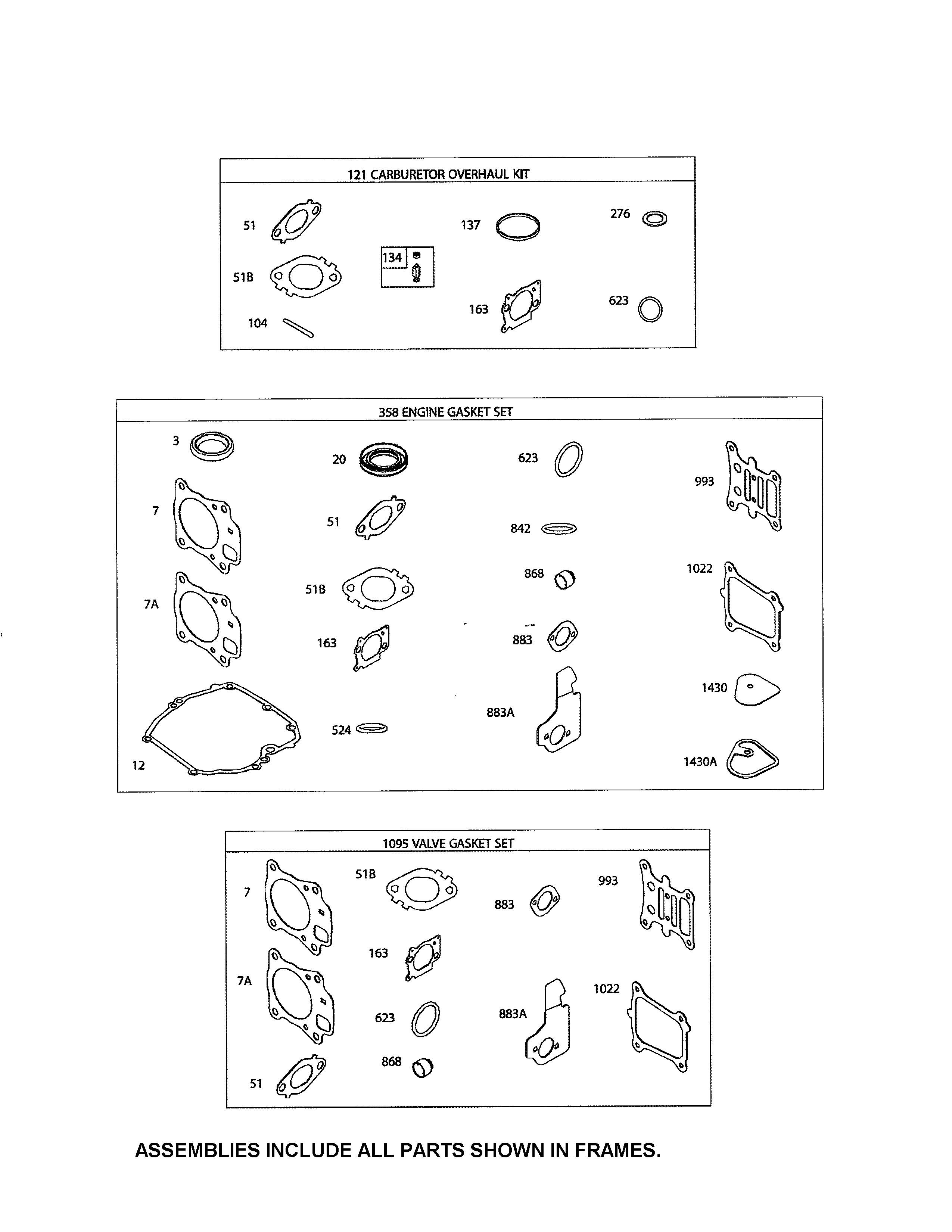 Gasket sets