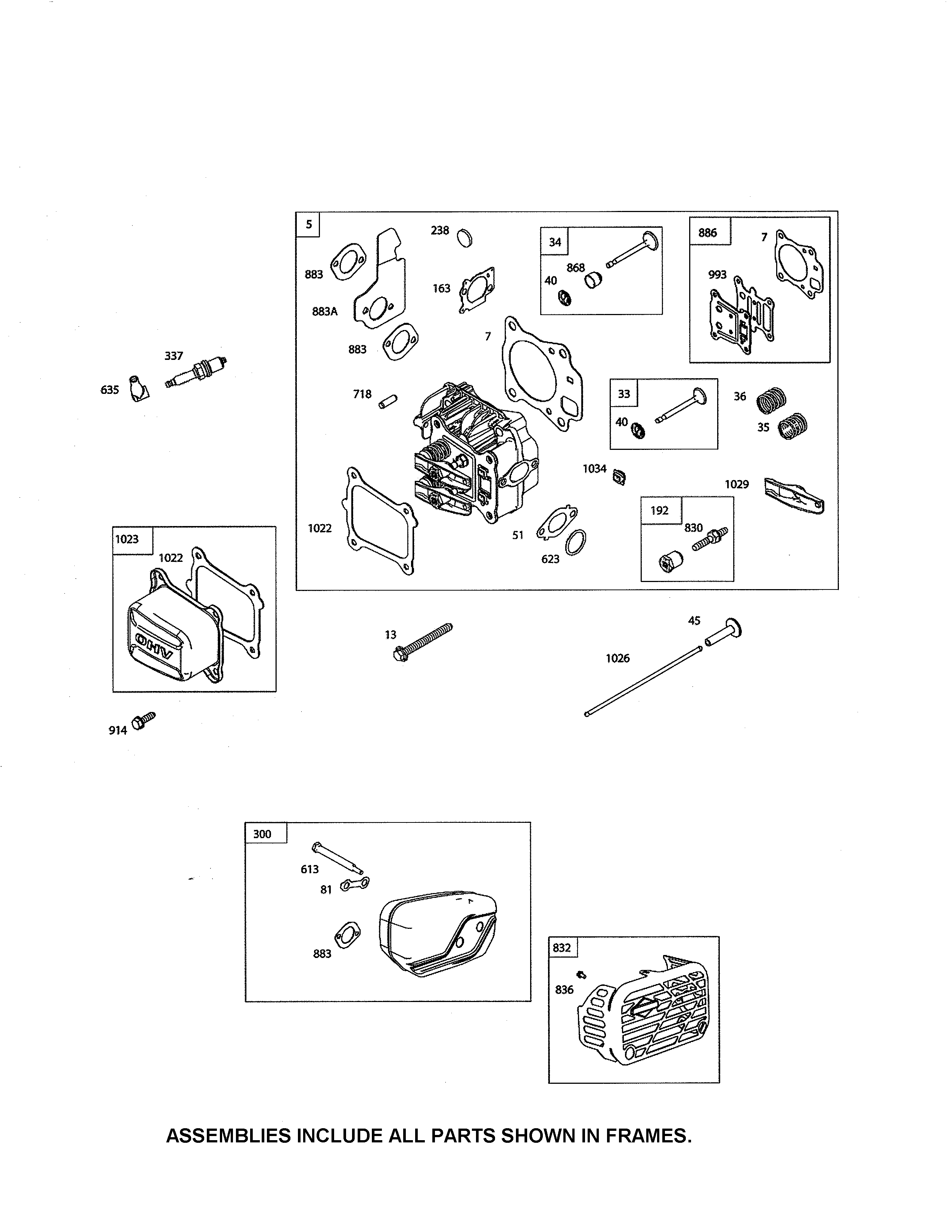 Head cylinder/muffler