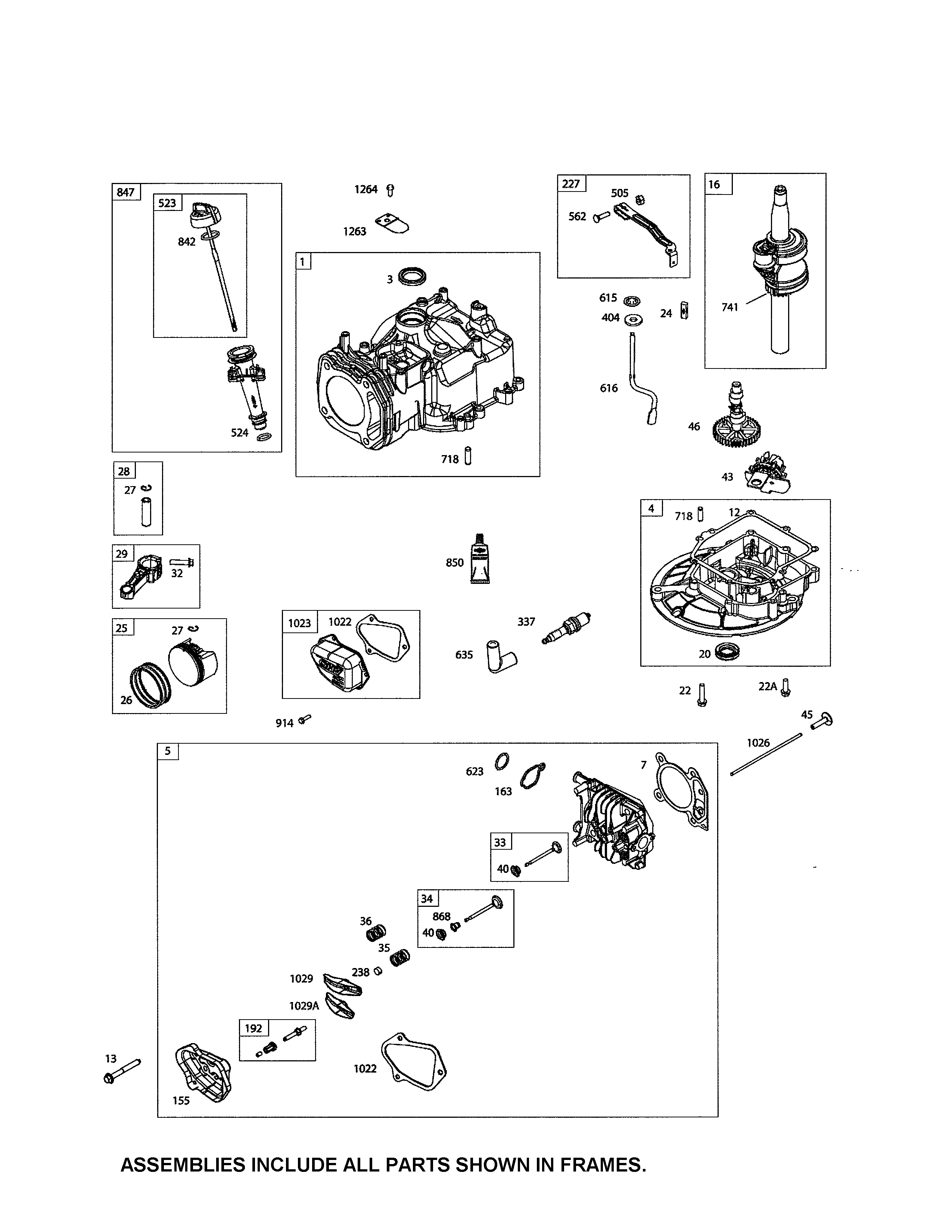 Head cylinder/crankshaft/crankcase