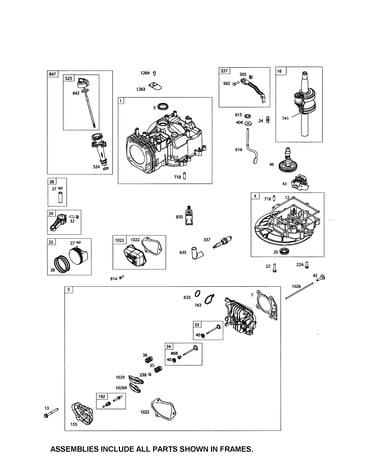 Head cylinder/crankshaft/crankcase