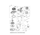 Briggs & Stratton 020769-00 flywheel/fuel tank/blower housing diagram