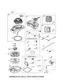 Flywheel/fuel tank/blower housing
