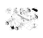 Craftsman 917370890 drive control/gear case/wheels diagram