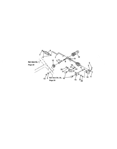 Chute control rod