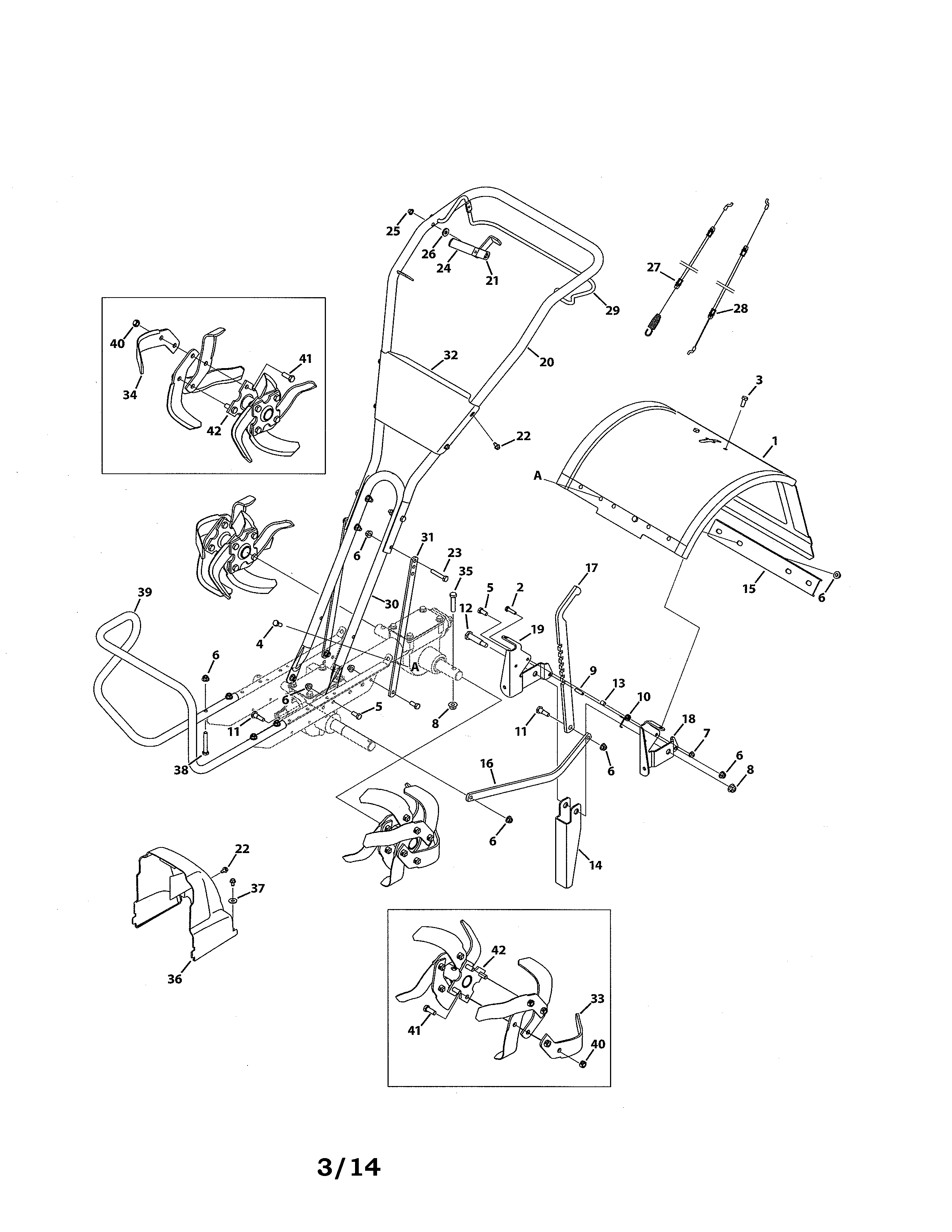 Handle/tine shields/tines