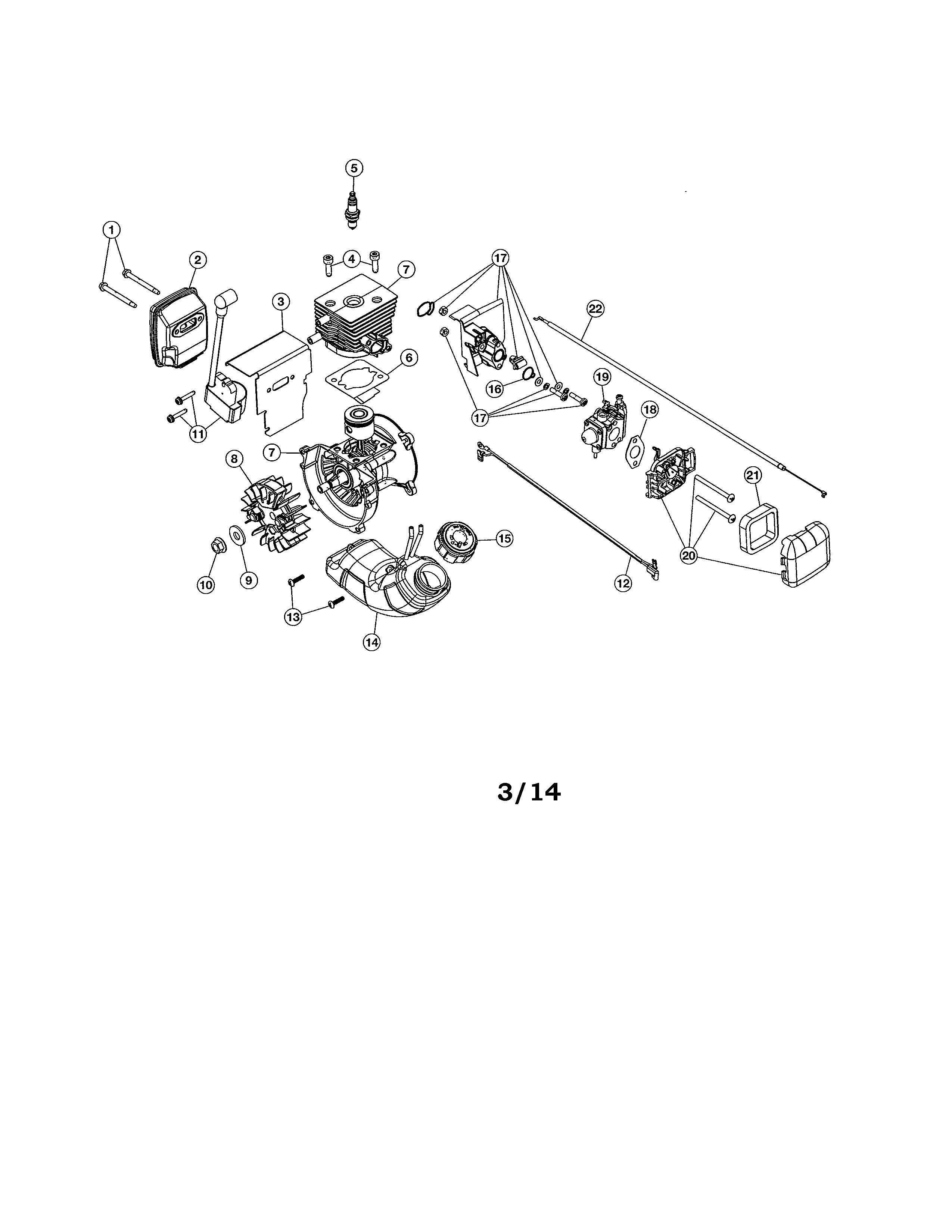 SHORTBLOCK/FUEL TANK/CARBURETOR