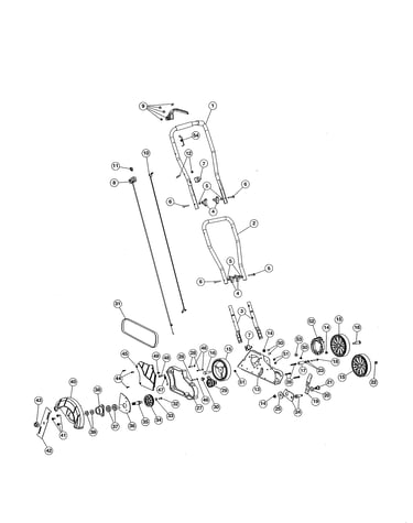 Handle/wheel/throttle cable