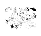 Craftsman 917370881 drive control/gear case/wheels diagram