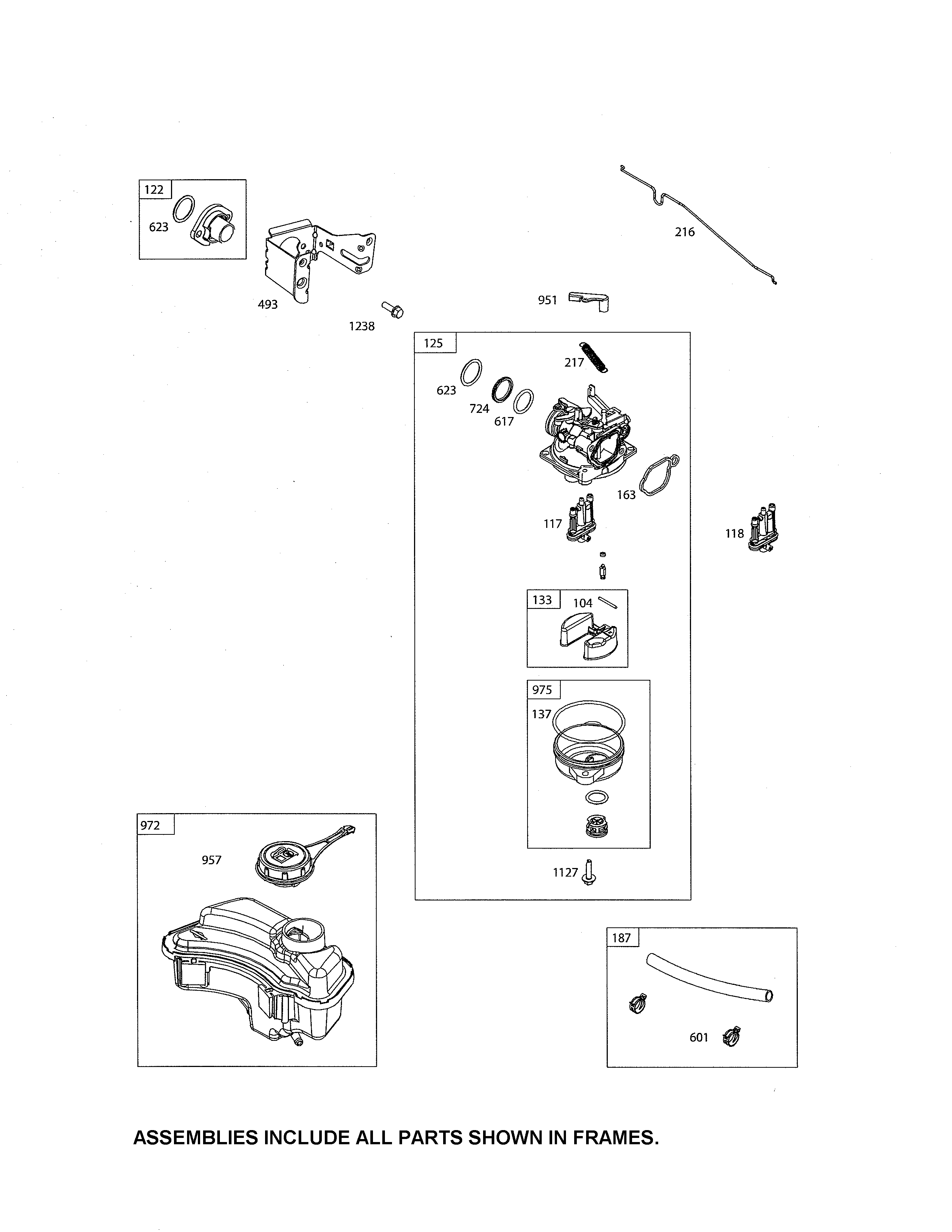 Carburetor/fuel tank