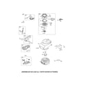 Craftsman 917370926 starter-rewind/flywheel/muffler diagram