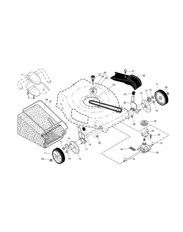 Drive control/gear case/wheels