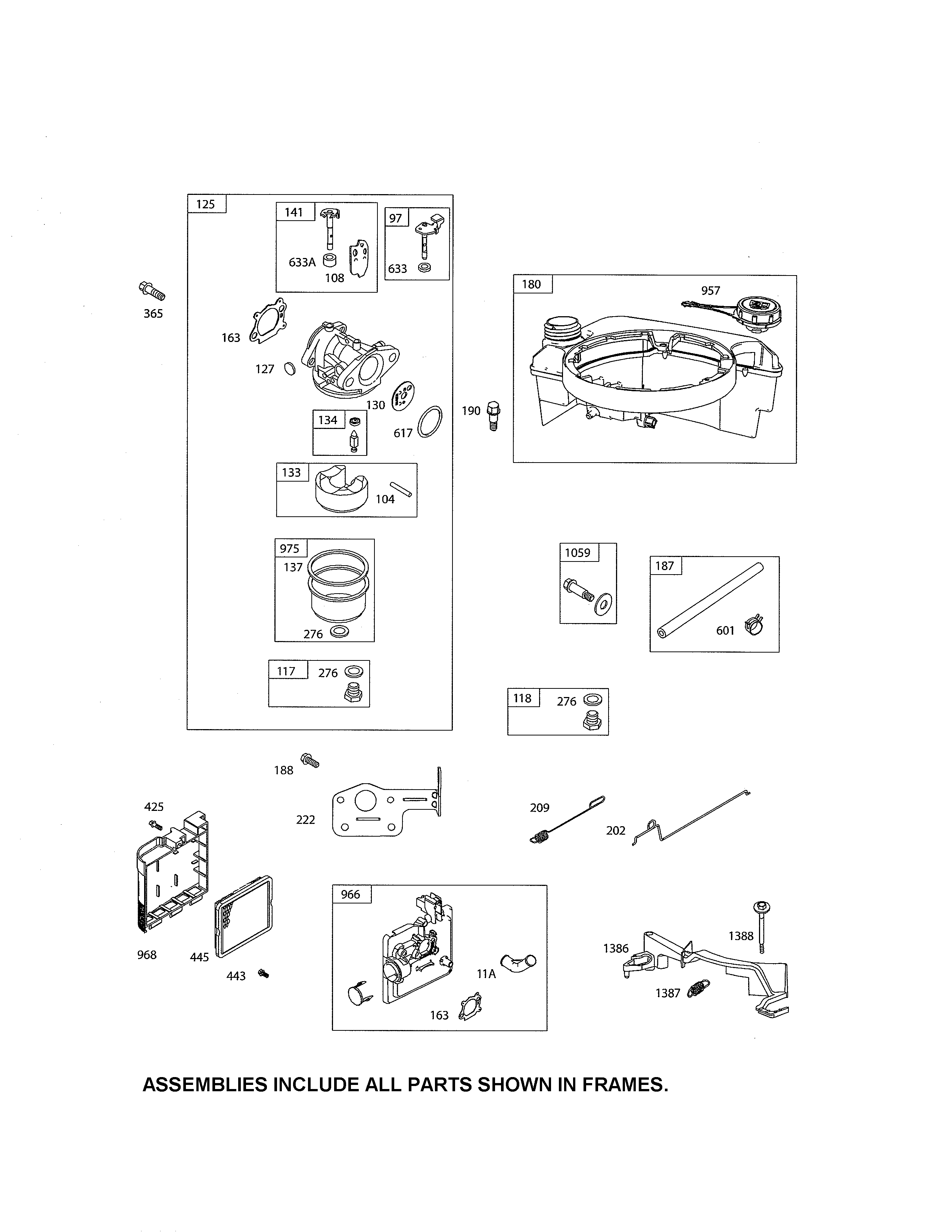Carburetor/fuel tank