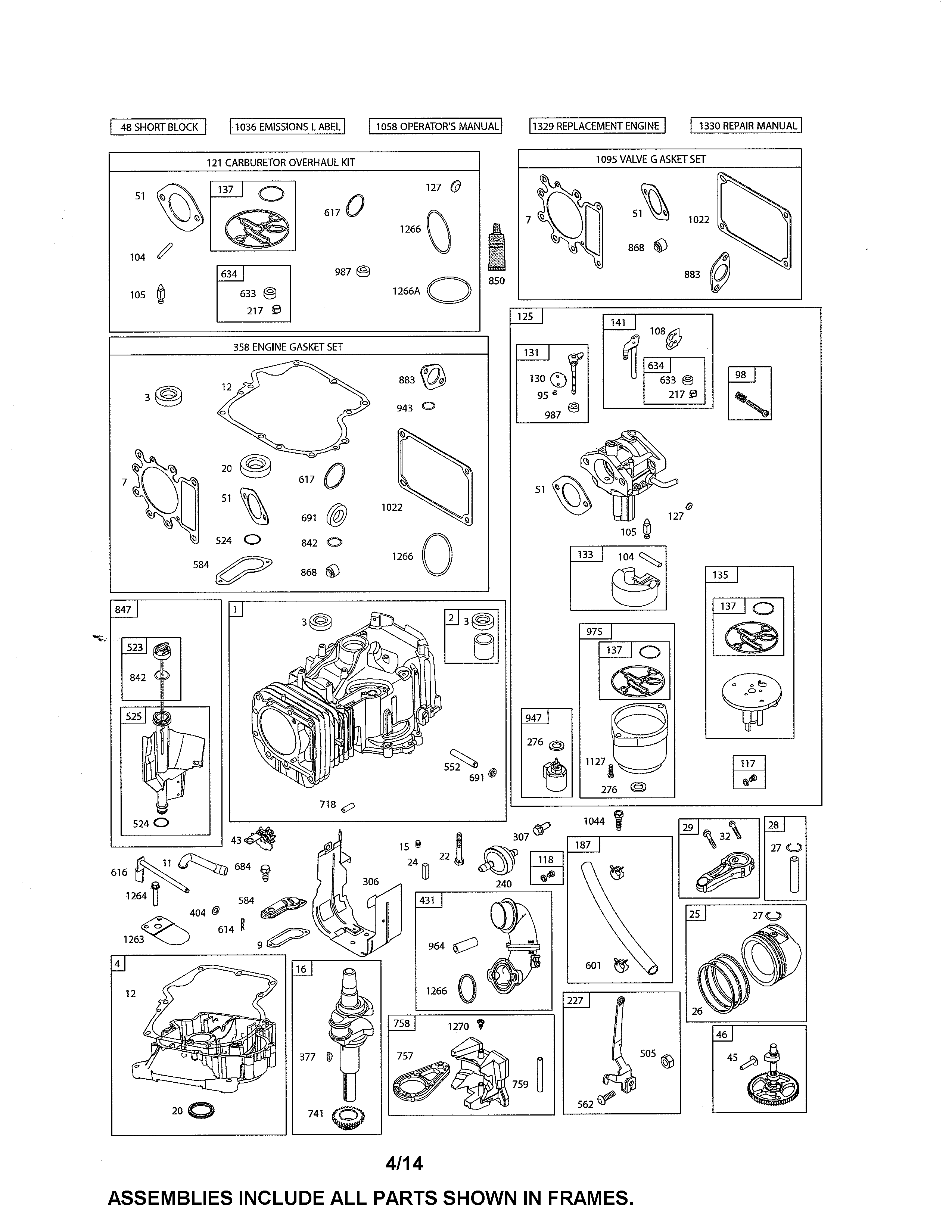 Carburetor/cylinder/crankshaft