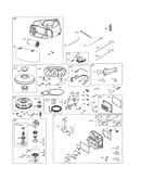 Head-cylinder/motor-starter/blower housing