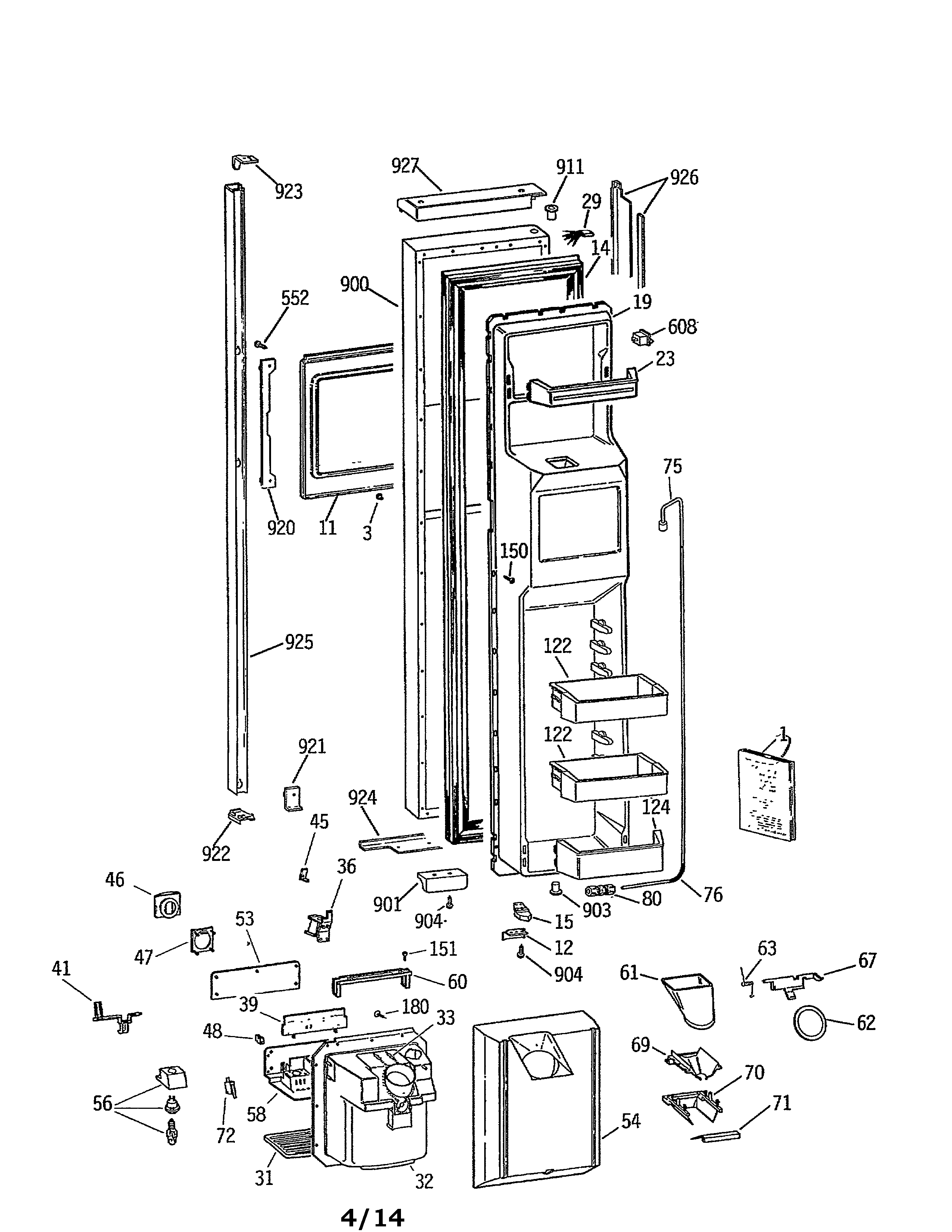 Freezer door