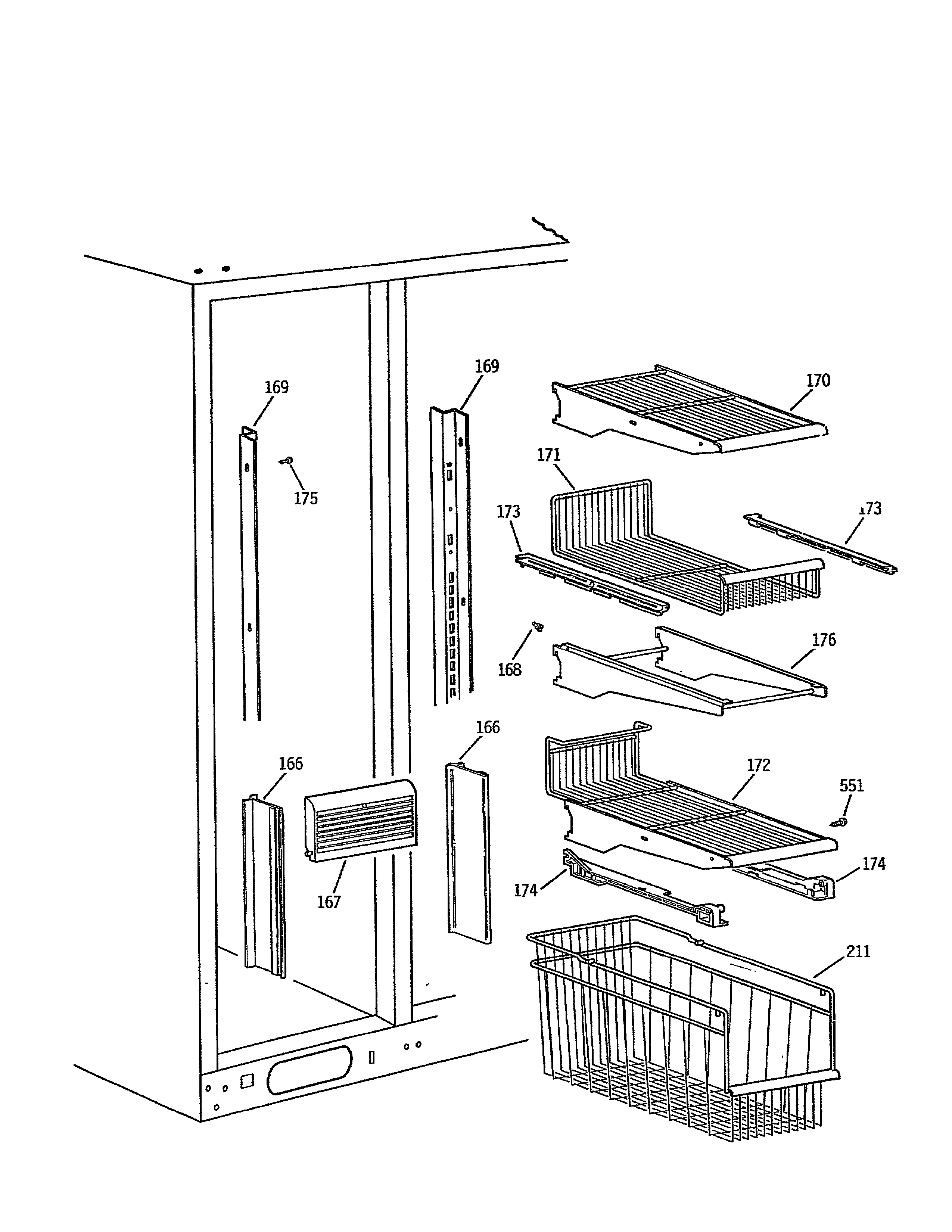 Freezer shelves