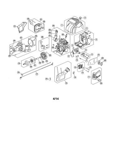 Shortblock/fuel tank/clutch