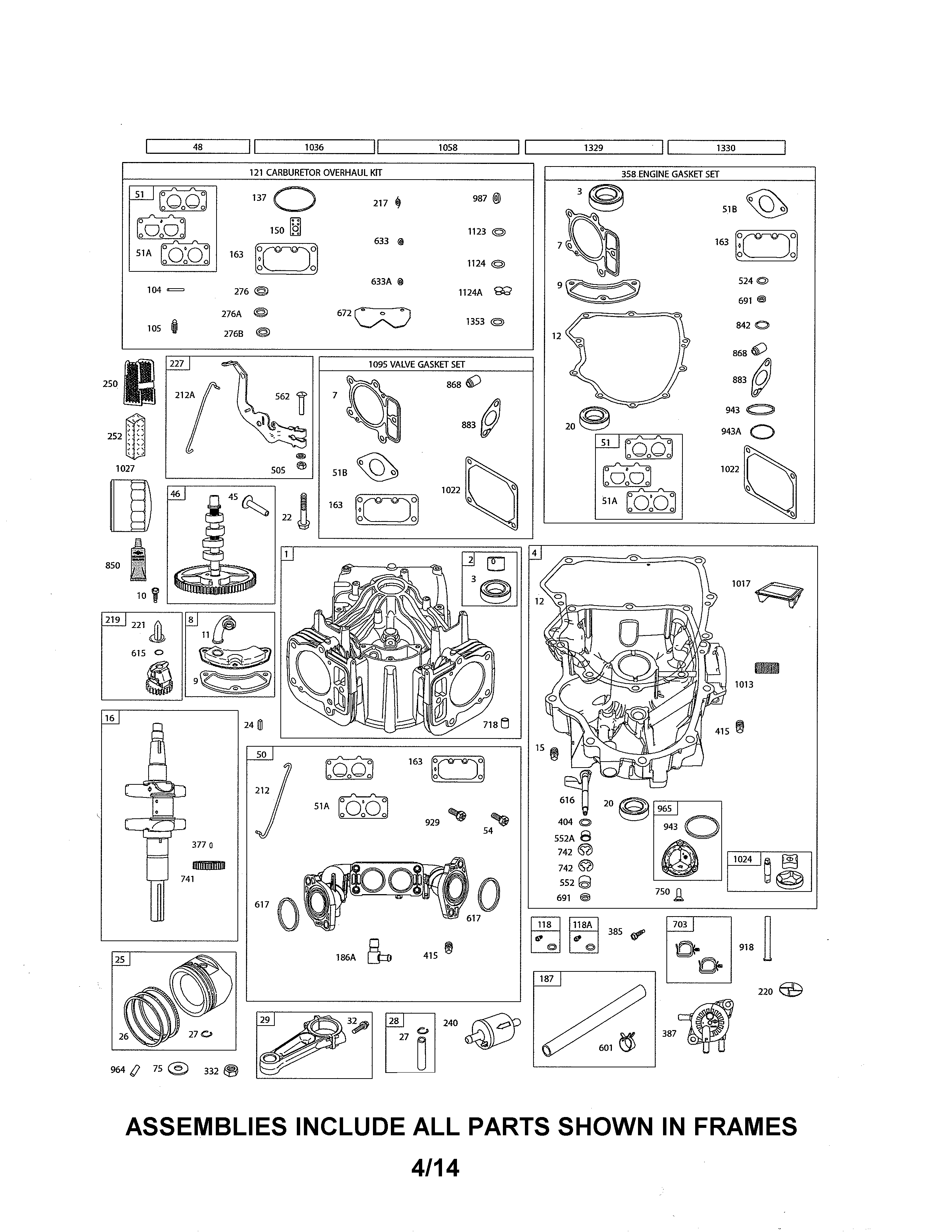 CYLINDER/SUMP/CRANKSHAFT